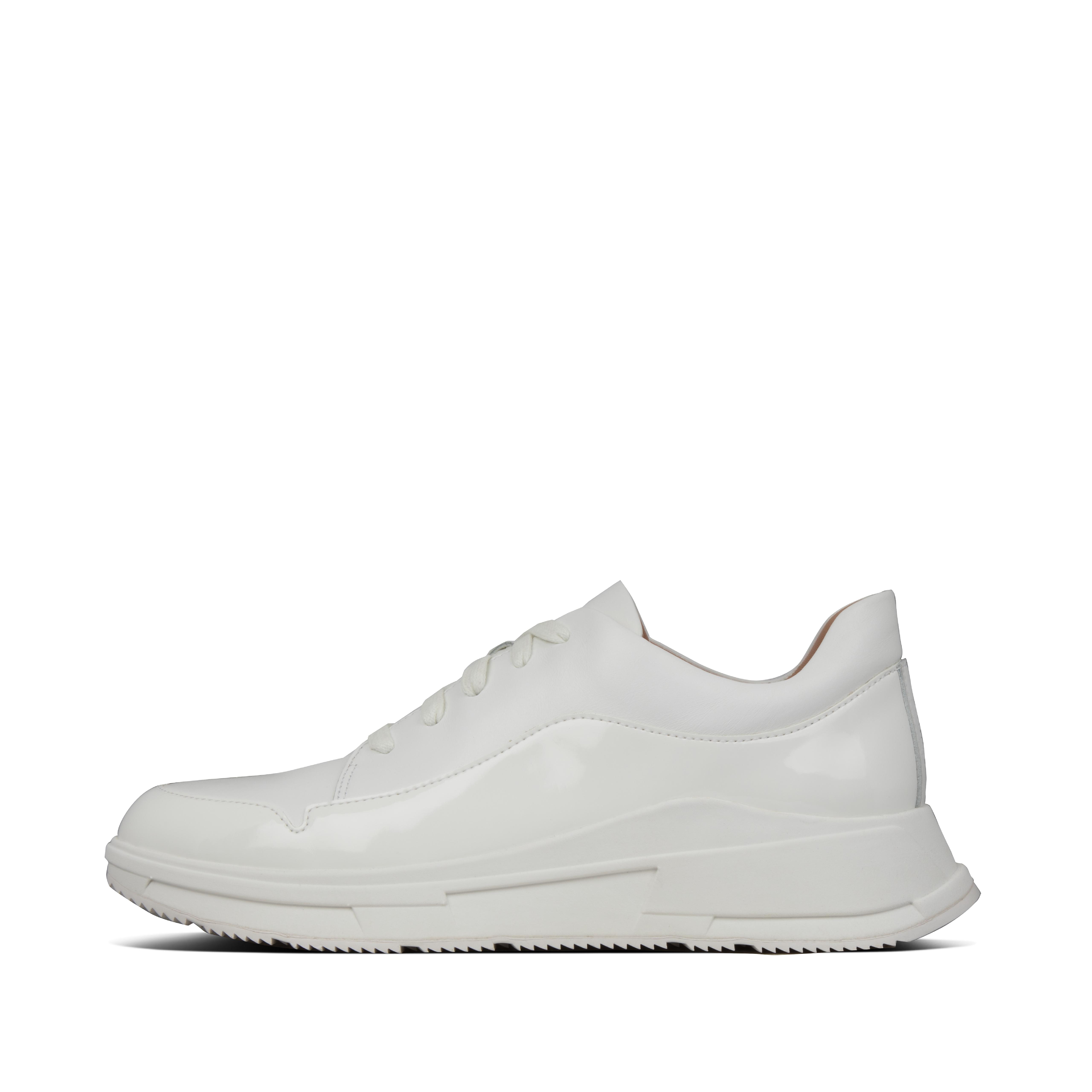 fitflop white leather sneakers