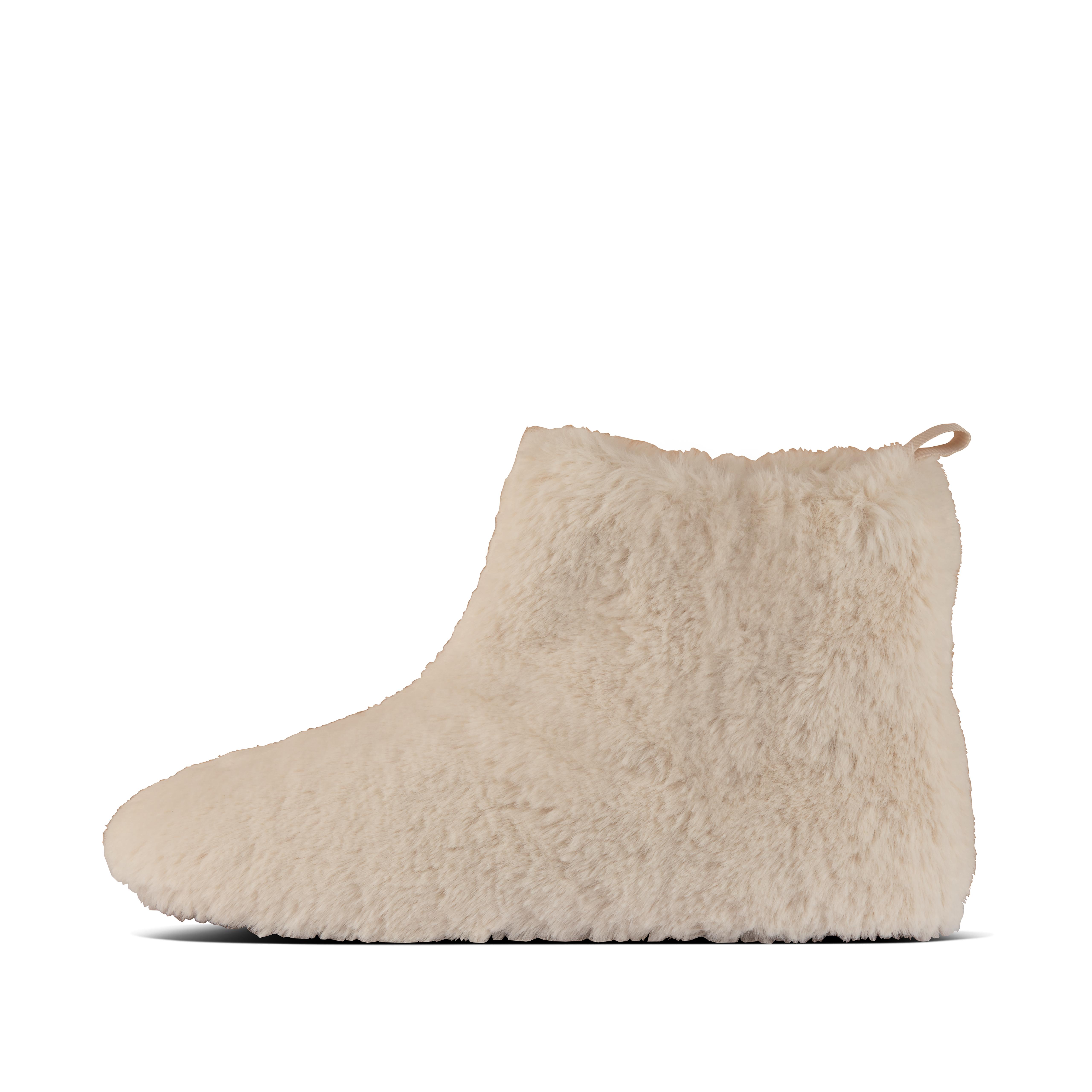 womens furry slipper boots