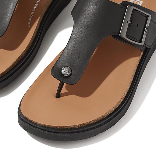 Fitflop buckle up leather on sale slides