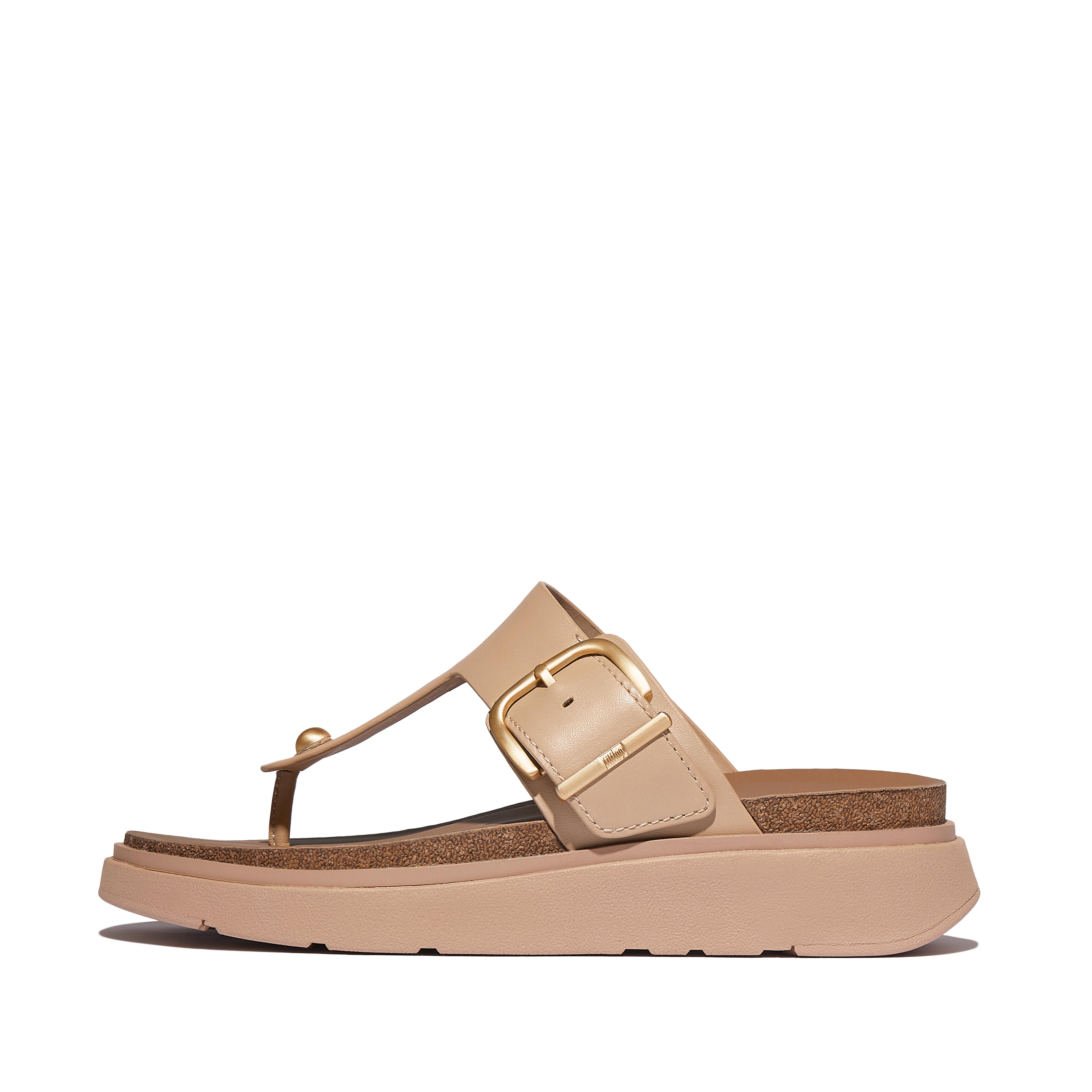 Women GEN-FF Buckle Leather Toe-Post Sandals