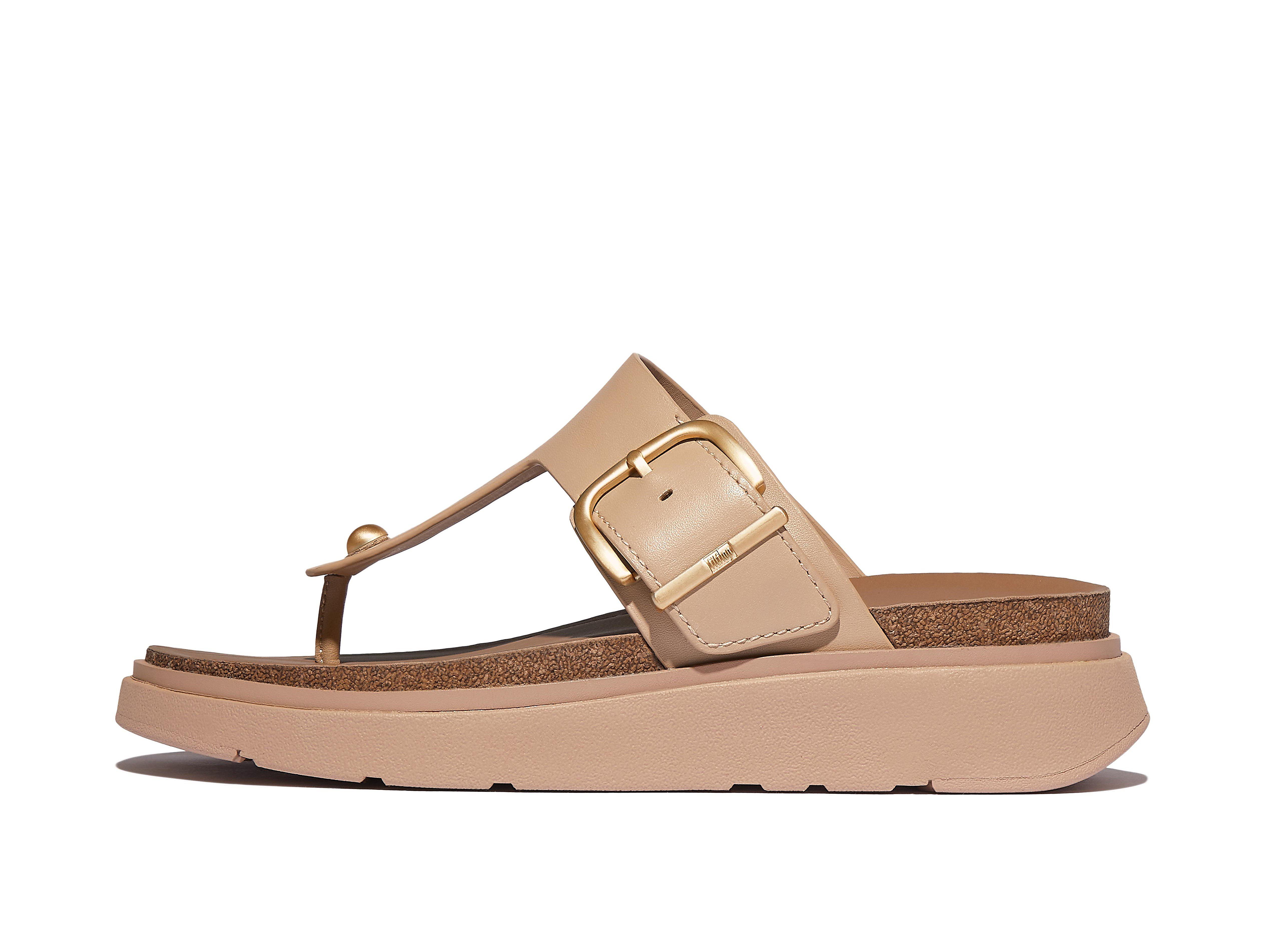 GEN-FF Buckle Leather Toe-Post Sandals