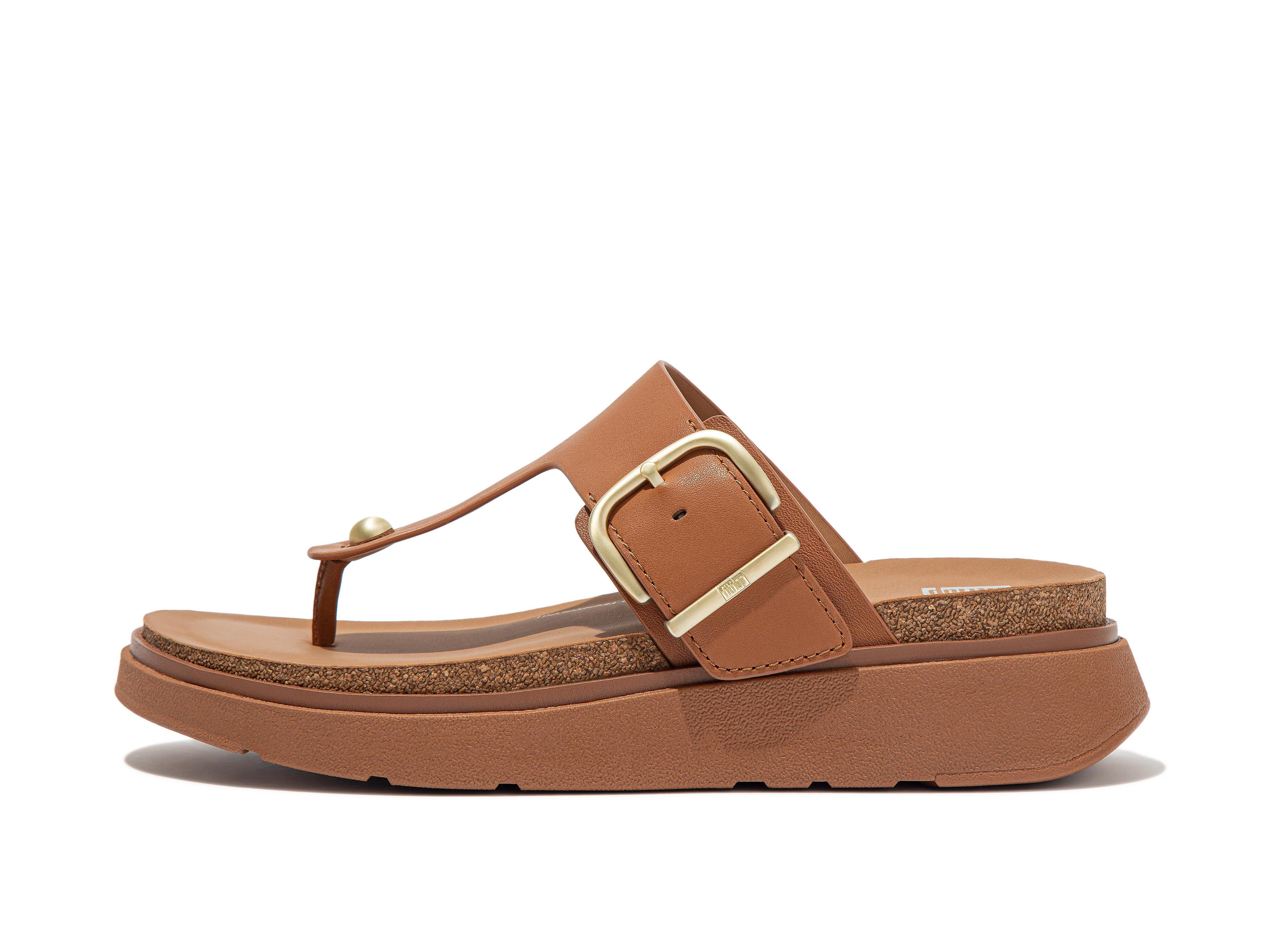 GEN-FF Buckle Leather Toe-Post Sandals
