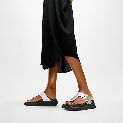 Women's Gen-Ff Buckle Leather Toe-Posts | FitFlop US
