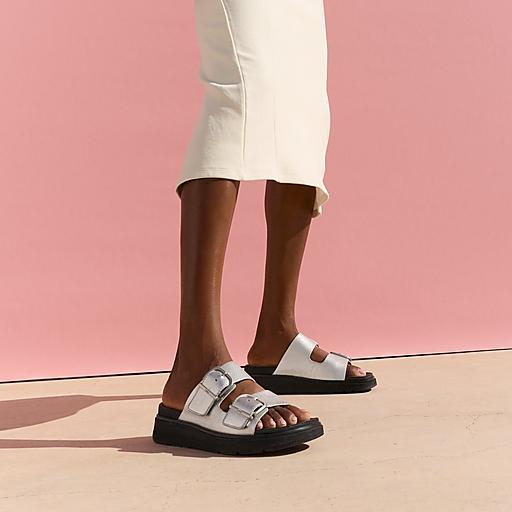 Women's Gen-Ff Buckle Leather Slides | FitFlop US
