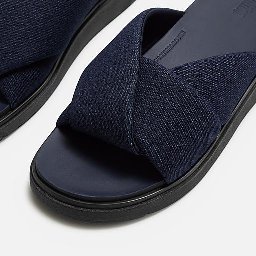 Women's Gen-Ff Folded-Denim Textile Slides | FitFlop US