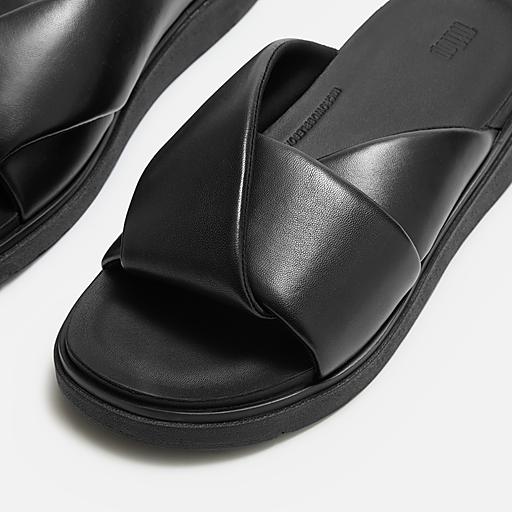 Women's Gen-Ff Folded-Leather Leather Slides | Fitflop EU