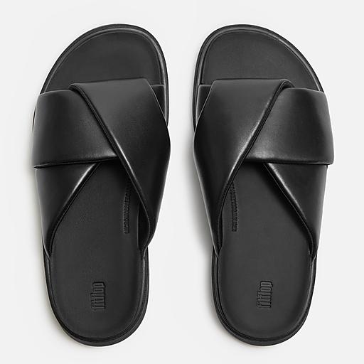 Women's Gen-Ff Folded-Leather Leather Slides | Fitflop EU