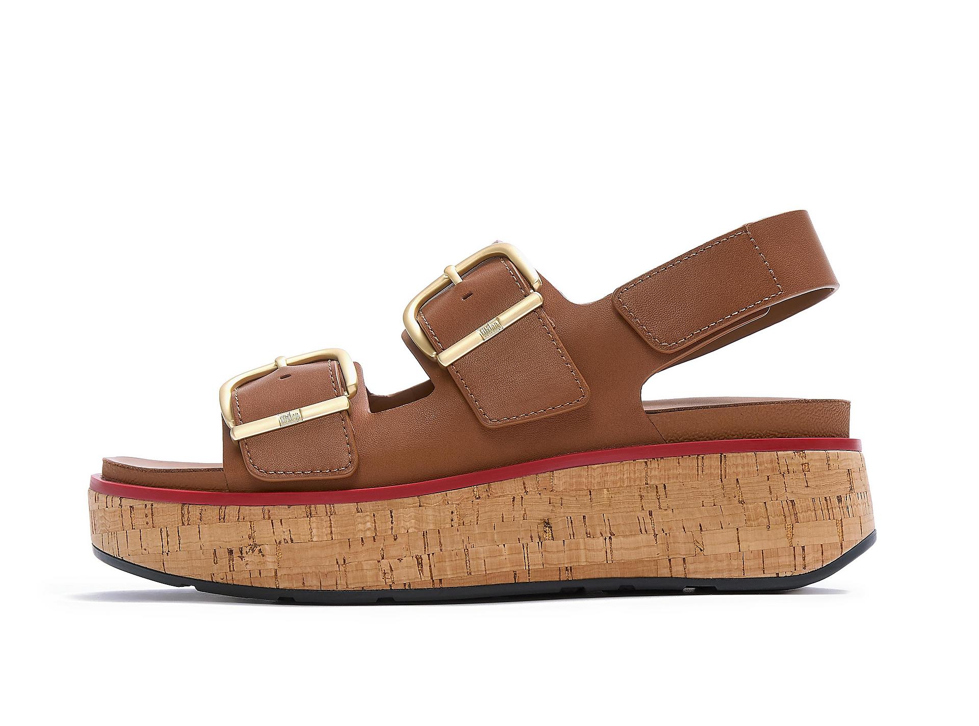 GEN-FF Max Buckle Leather/Cork Back-Strap Sandals