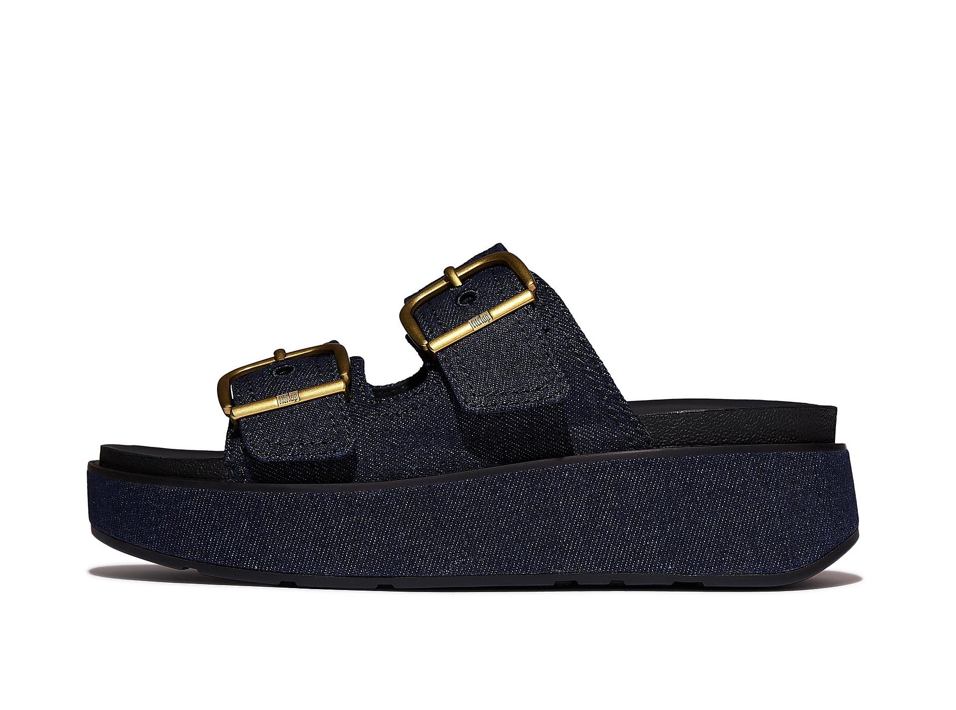 GEN-FF Max Buckle Two-Bar Denim Slides
