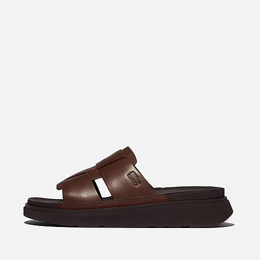 【2plan】Moros leather slides Designer Slides for Men | MCM® US