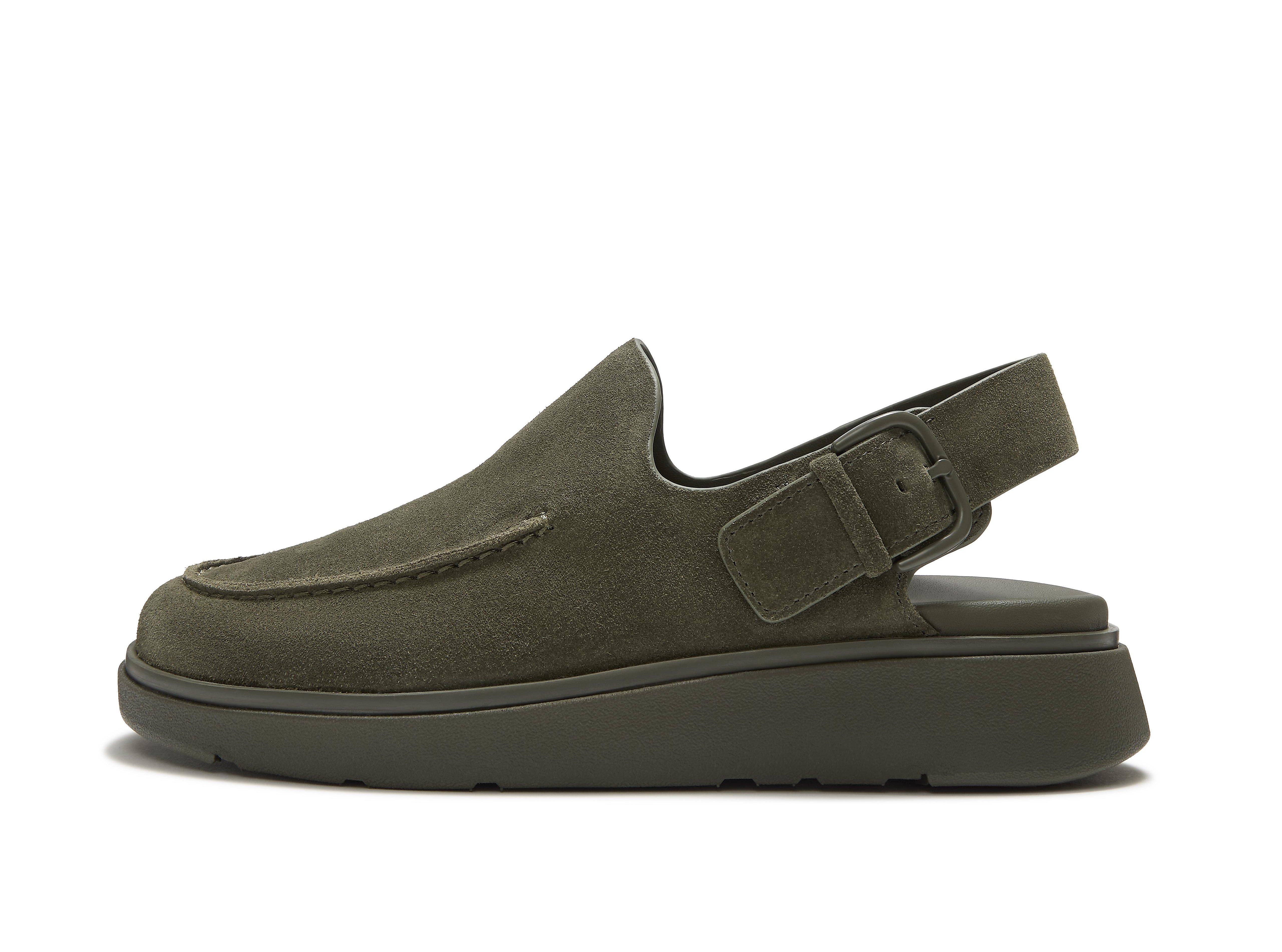 LULU Buckle Suede Toe-Post Sandals