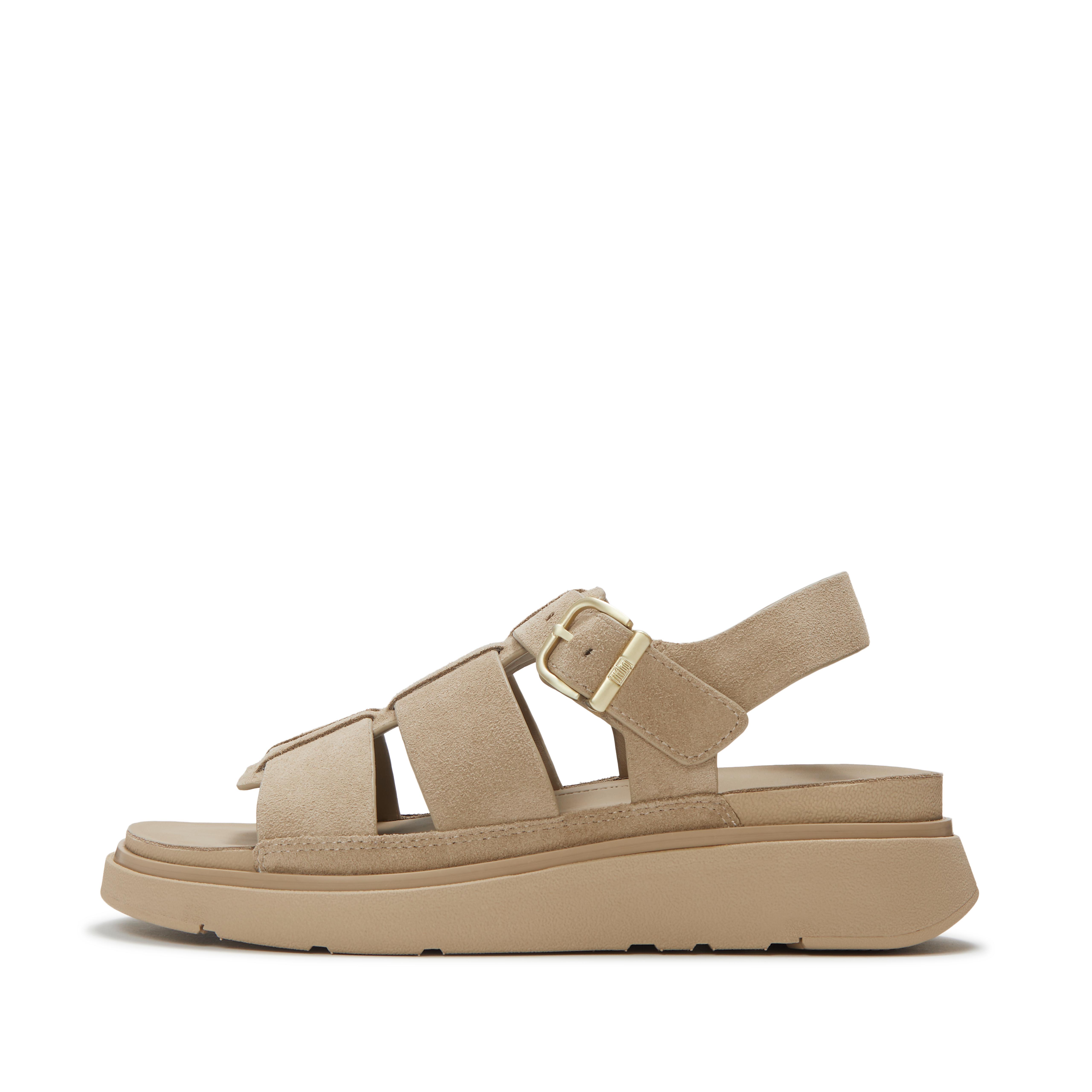 FitFlop GEN-FF Suede Fisherman Sandals, Full Price, Cappuccino, Size: US 7