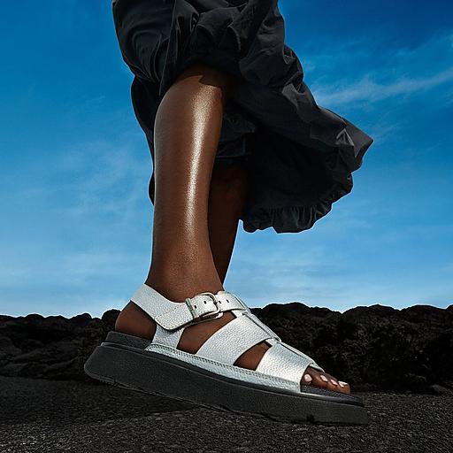 Women's Gen-Ff Metallic Leather Back-Strap-Sandals | FitFlop US