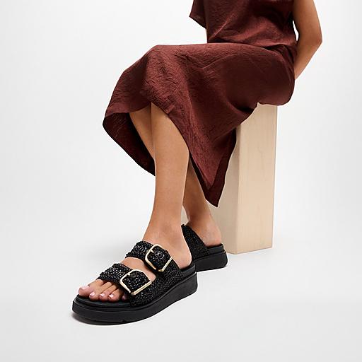 Women's Gen-Ff Two-Bar Leather Slides | FitFlop US