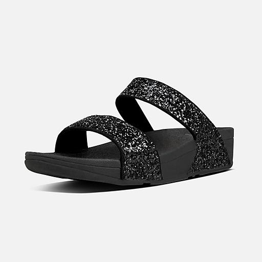 Women s GLITTERBALL Microfibre Slides