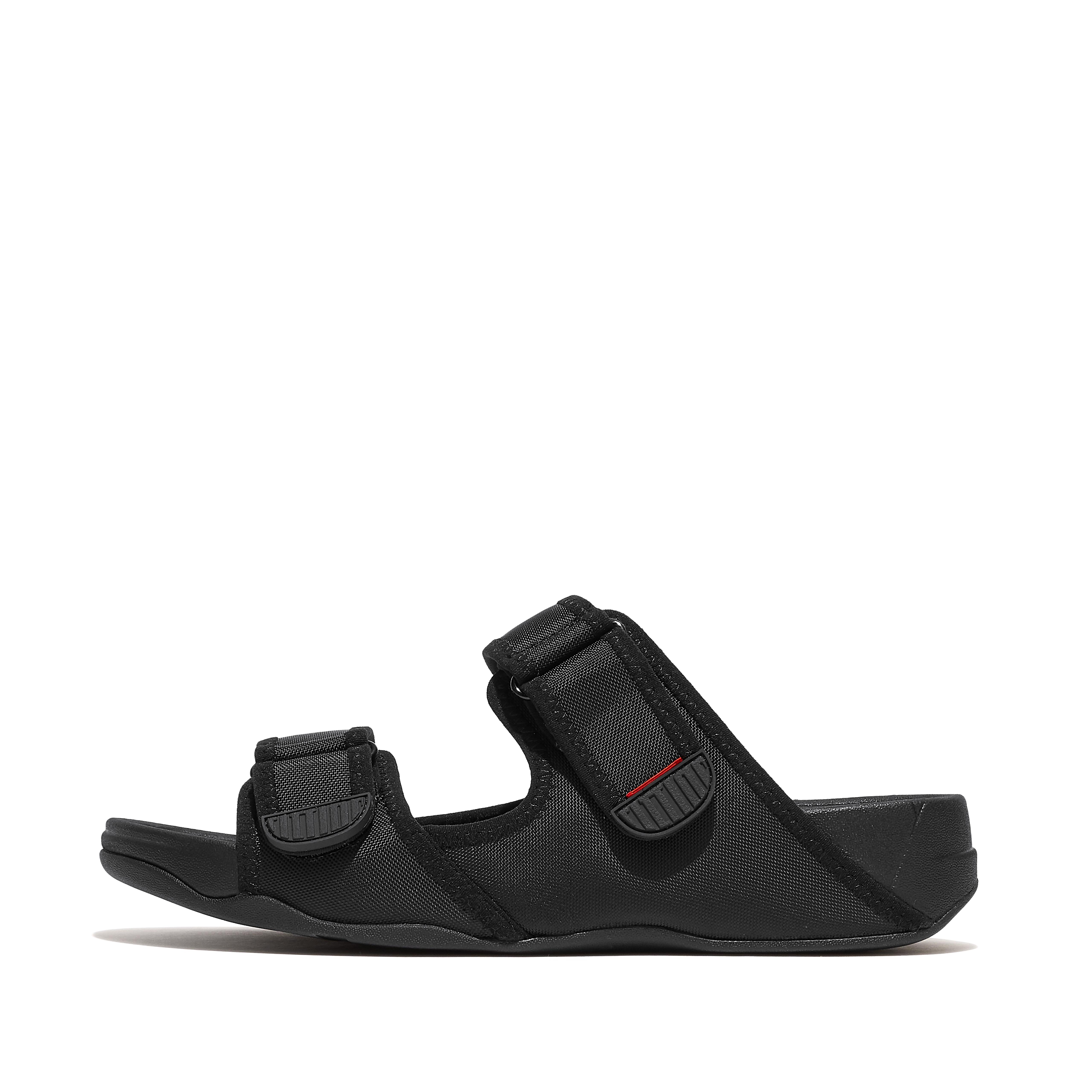 핏플랍 Fitflop Adjustable Water-Resistant Slides,Black