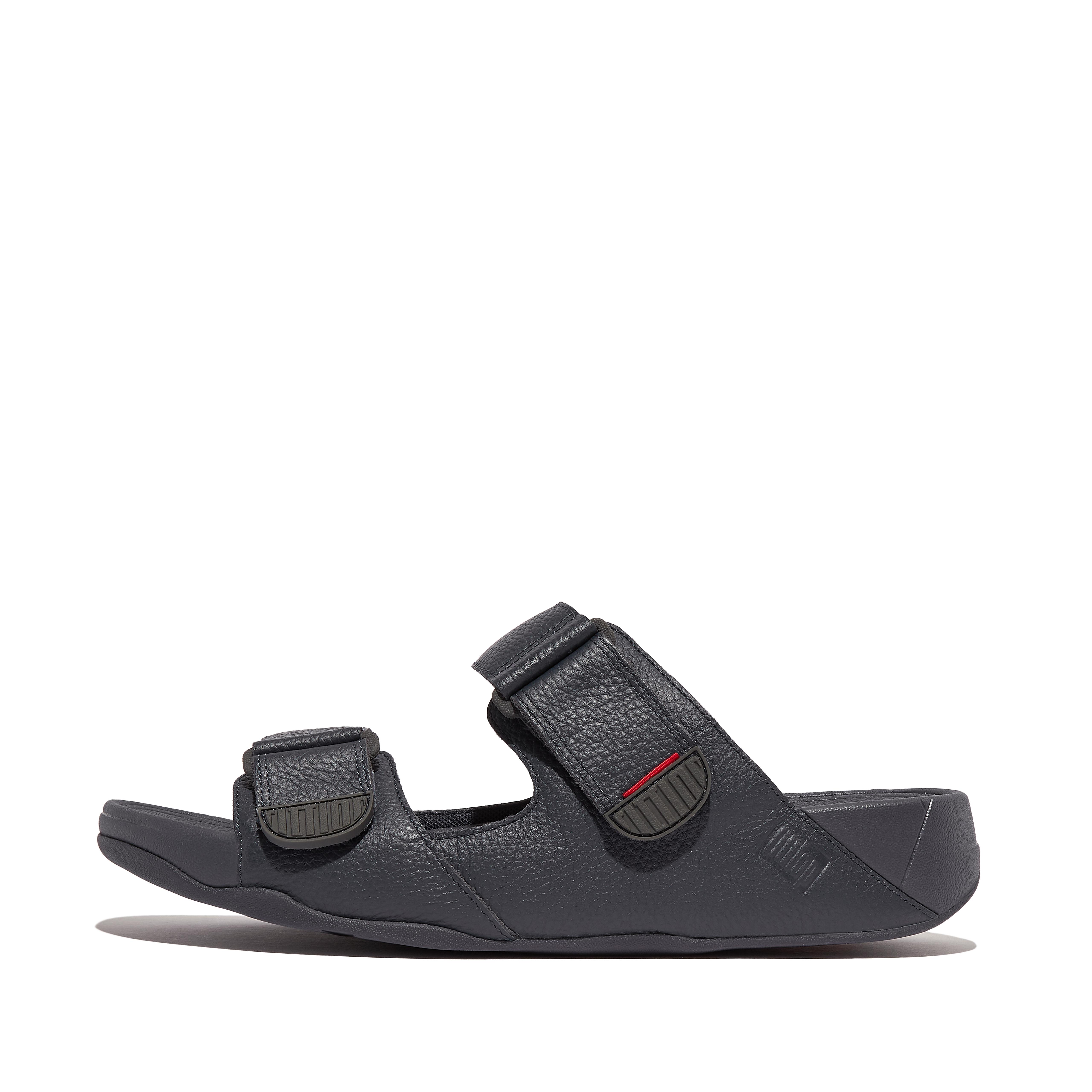 mens leather slides