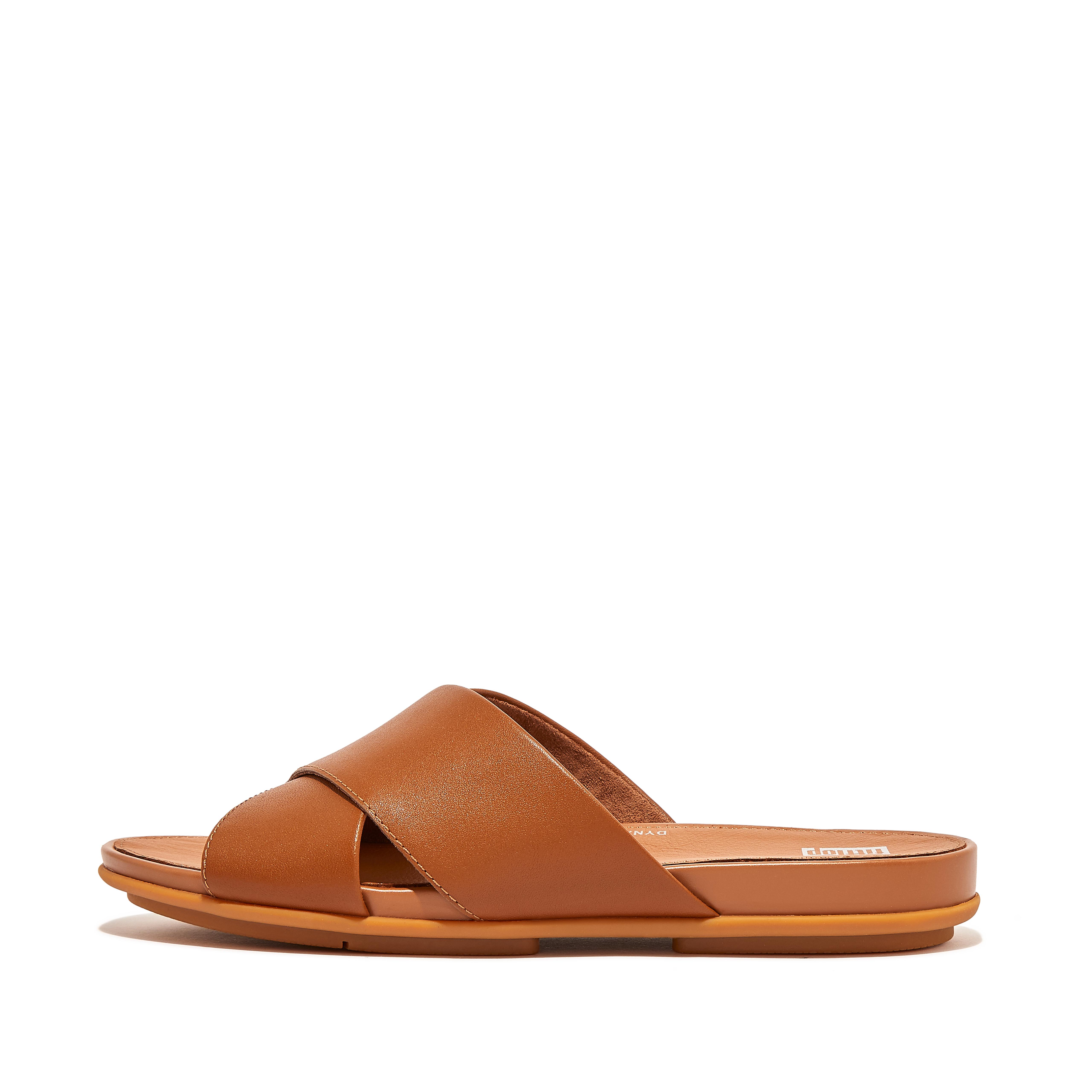 Gracie Leather Cross Slides | FitFlop US