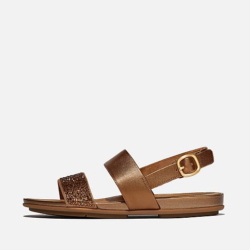 サンダル・ミュール FitFlop Gracie Backstrap Sandals Beige EB1-137 GRACIE-LEATHER-BACK-STRAP-