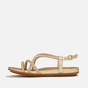 Sandales Femme Confort Dorées – Bande Élastique – Bout Rond – Semelle Souple – Style Décontracté Été