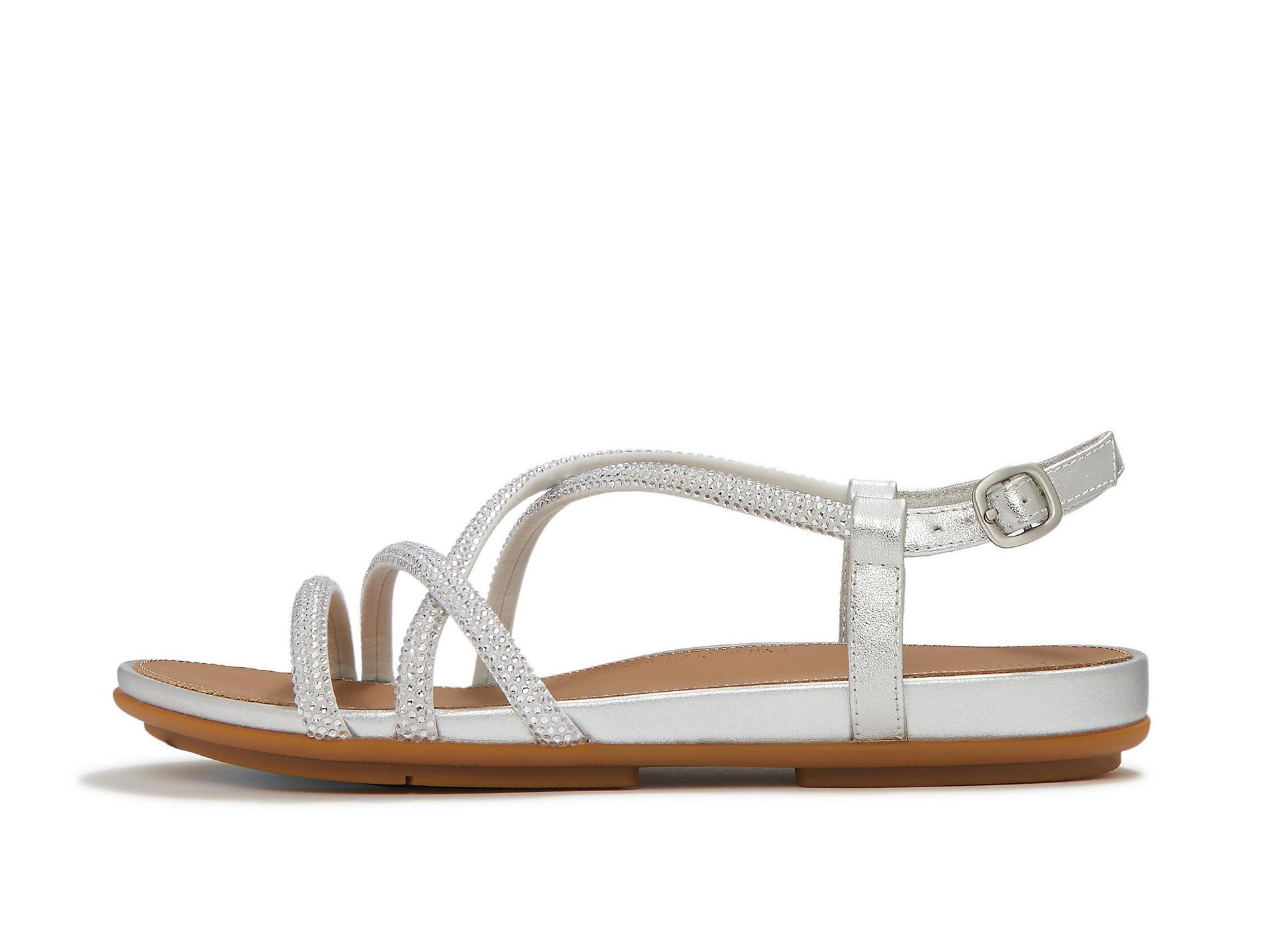 GRACIE Crystal Strappy Back-Strap Sandals
