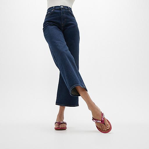 Women's Gracie Jewel-Deluxe Leather Flip-Flops | FitFlop US