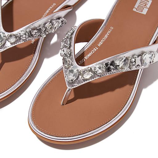 Rhinestone Flip Flop (WW)  Leather flip flops, Flip flop shoes, Rhinestone  sandals