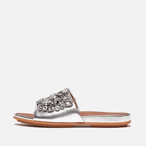 FitFlop Gracie Jewel Deluxe Metallic Leather Slide