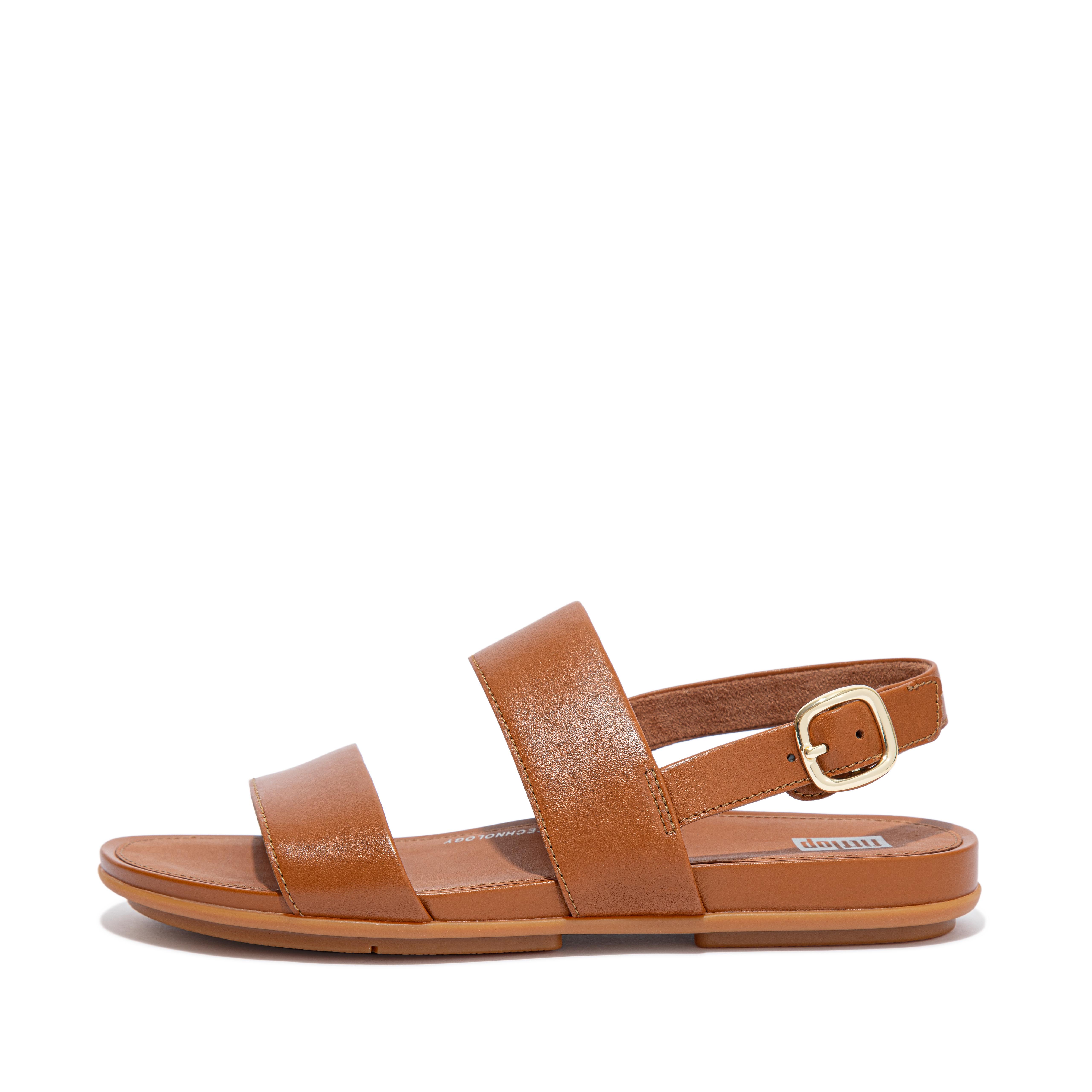 핏플랍 샌들 FitFlop GRACIE Leather Back-Strap Sandals,Light Tan