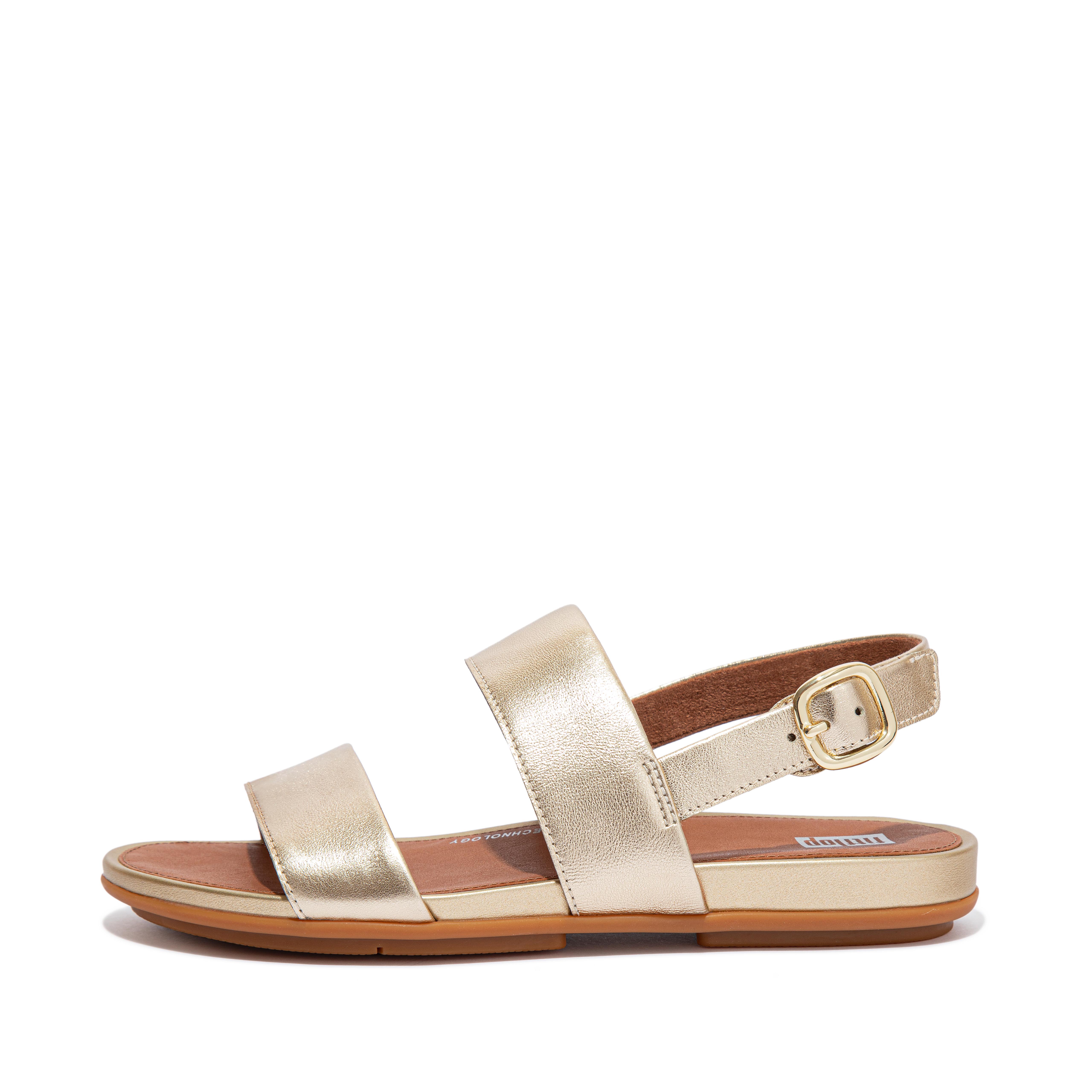 Women GRACIE Metallic Leather Back-Strap Sandals, Full Price