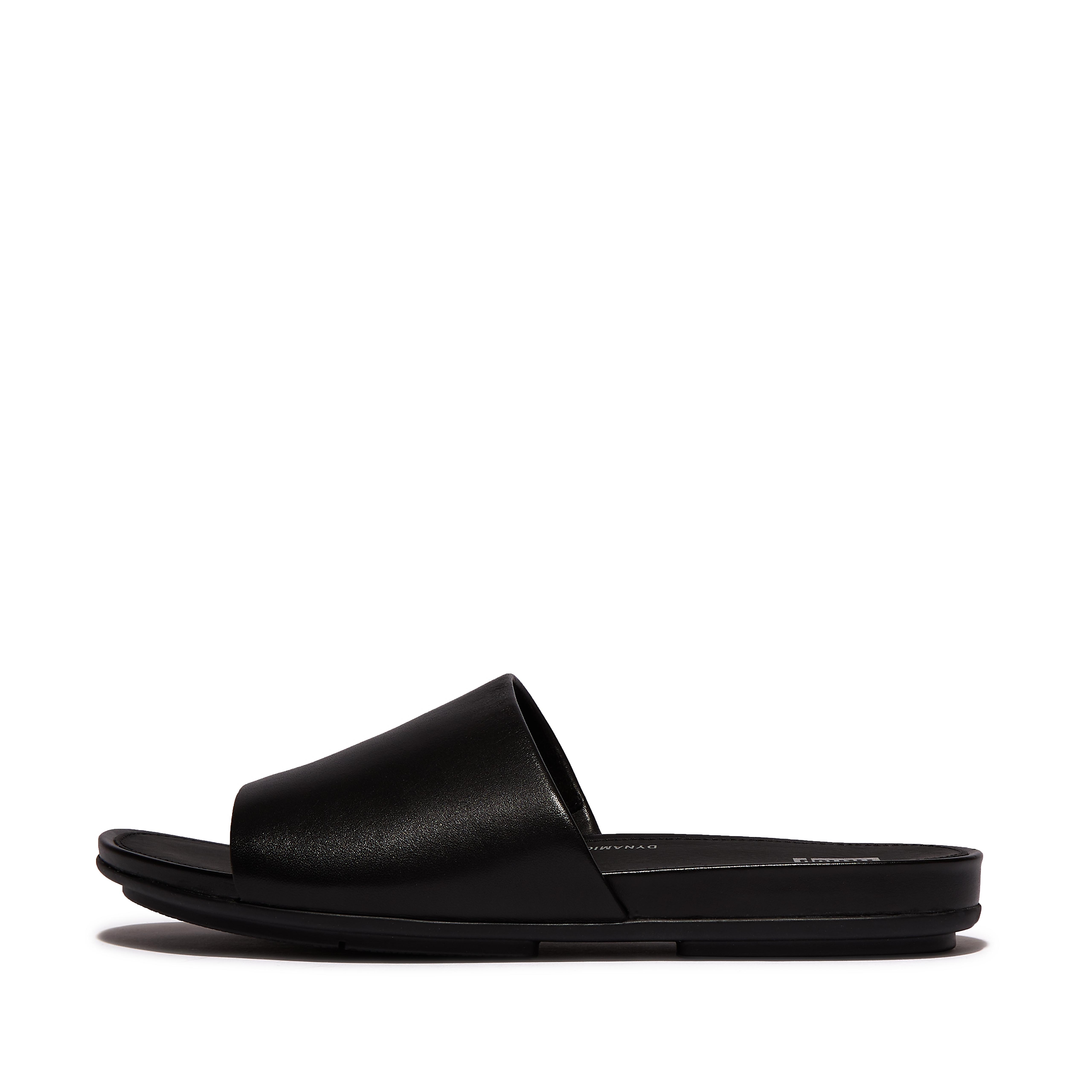 Fitflop Leather Slides,All Black