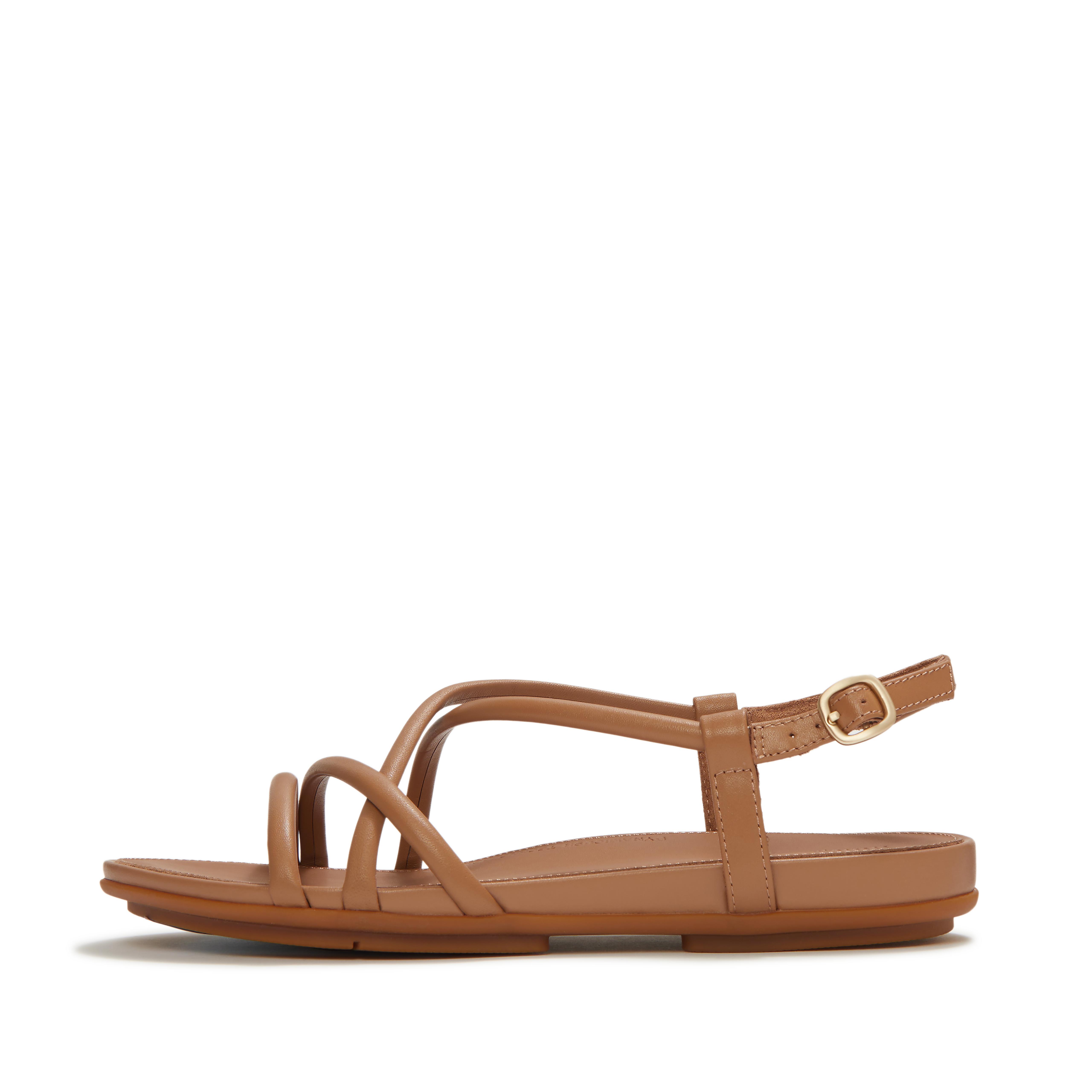 GRACIE Leather Strappy Back-Strap Sandals
