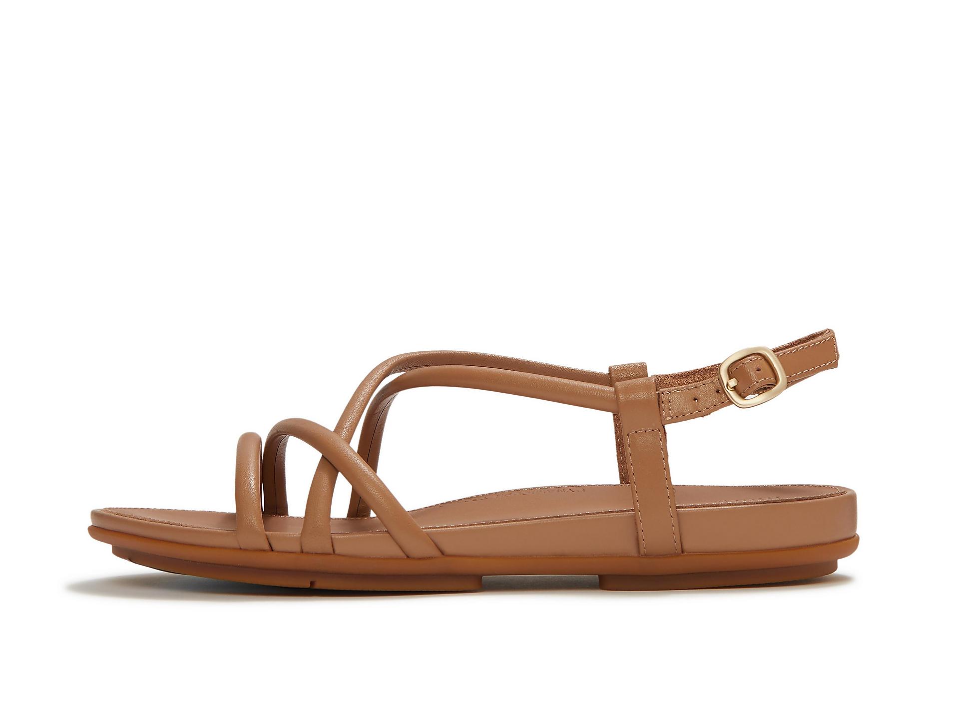 GRACIE Leather Strappy Back-Strap Sandals