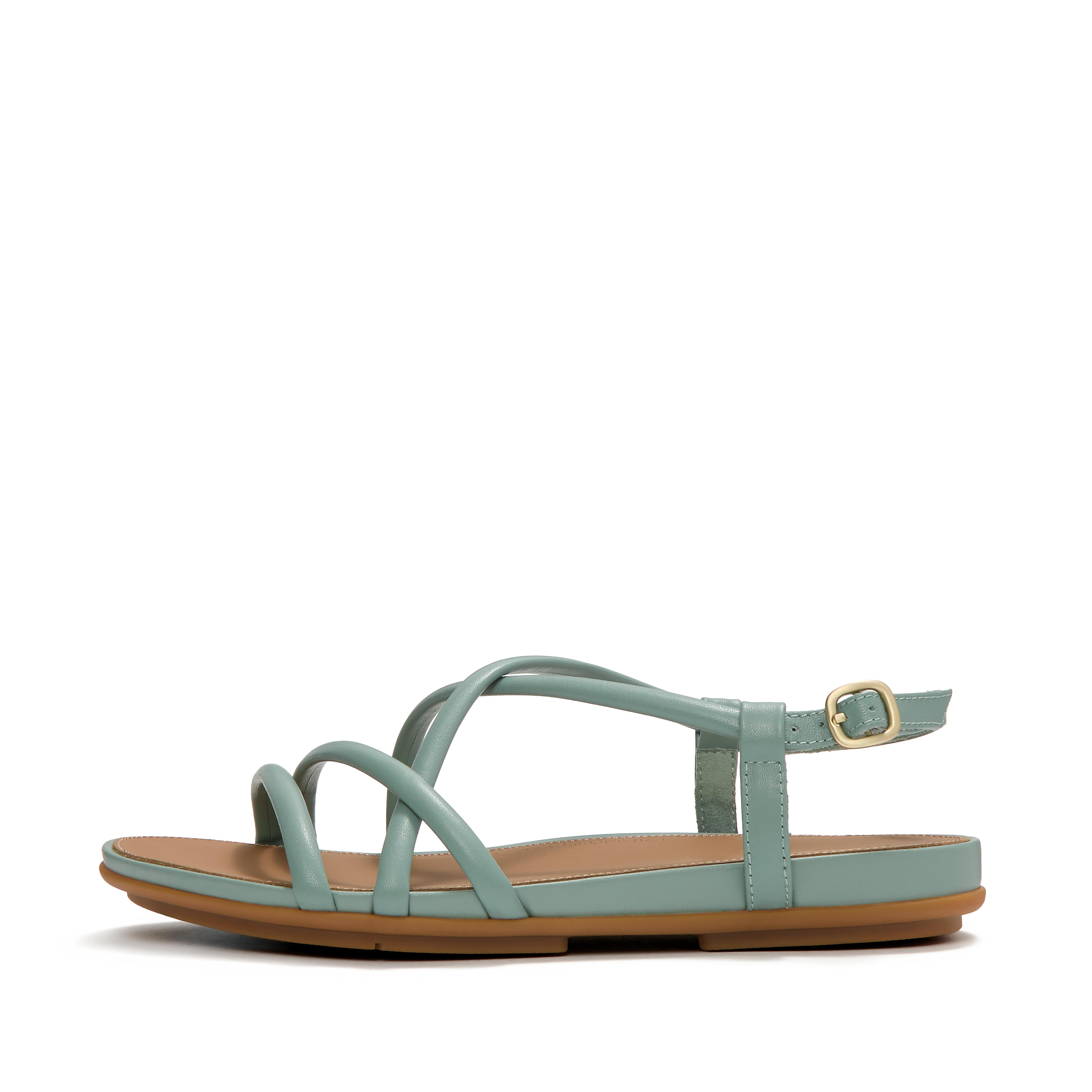 Fit Flop  Gracie  Strappy Back-Strap Sandals Sage Leather in Women's size 7