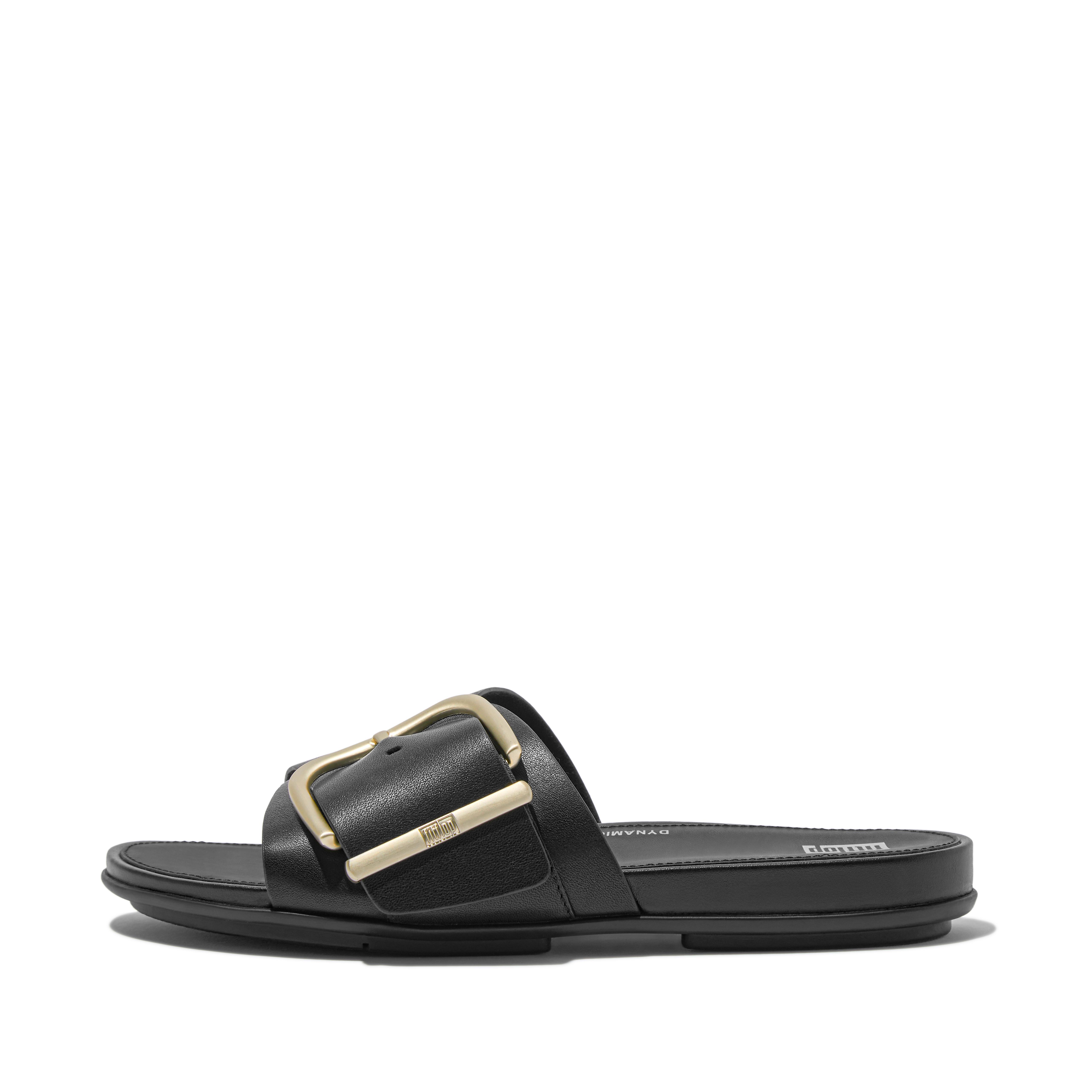 Women's Gracie Leather Slides | FitFlop UK