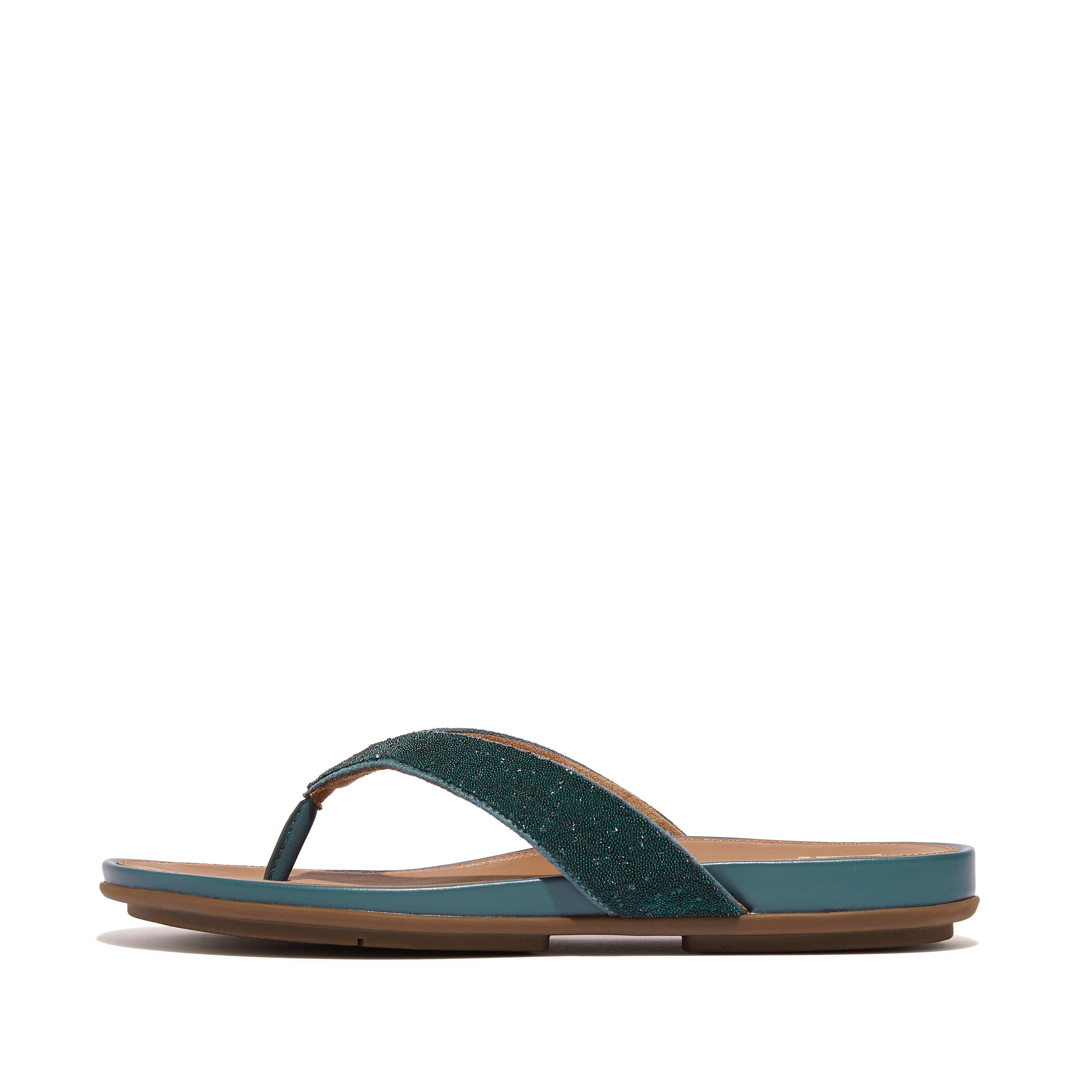 Women's Gracie Leather-Microfibre Flip-Flops | FitFlop CA