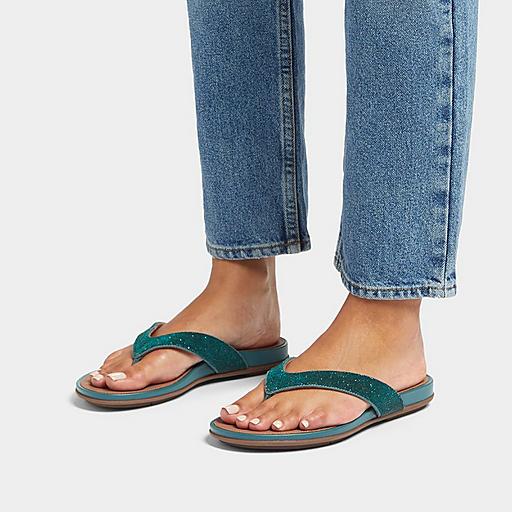 Women's Gracie Leather-Microfibre Flip-Flops