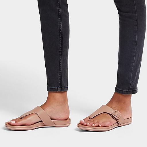 Women's Gracie Leather Toe-Post Sandals