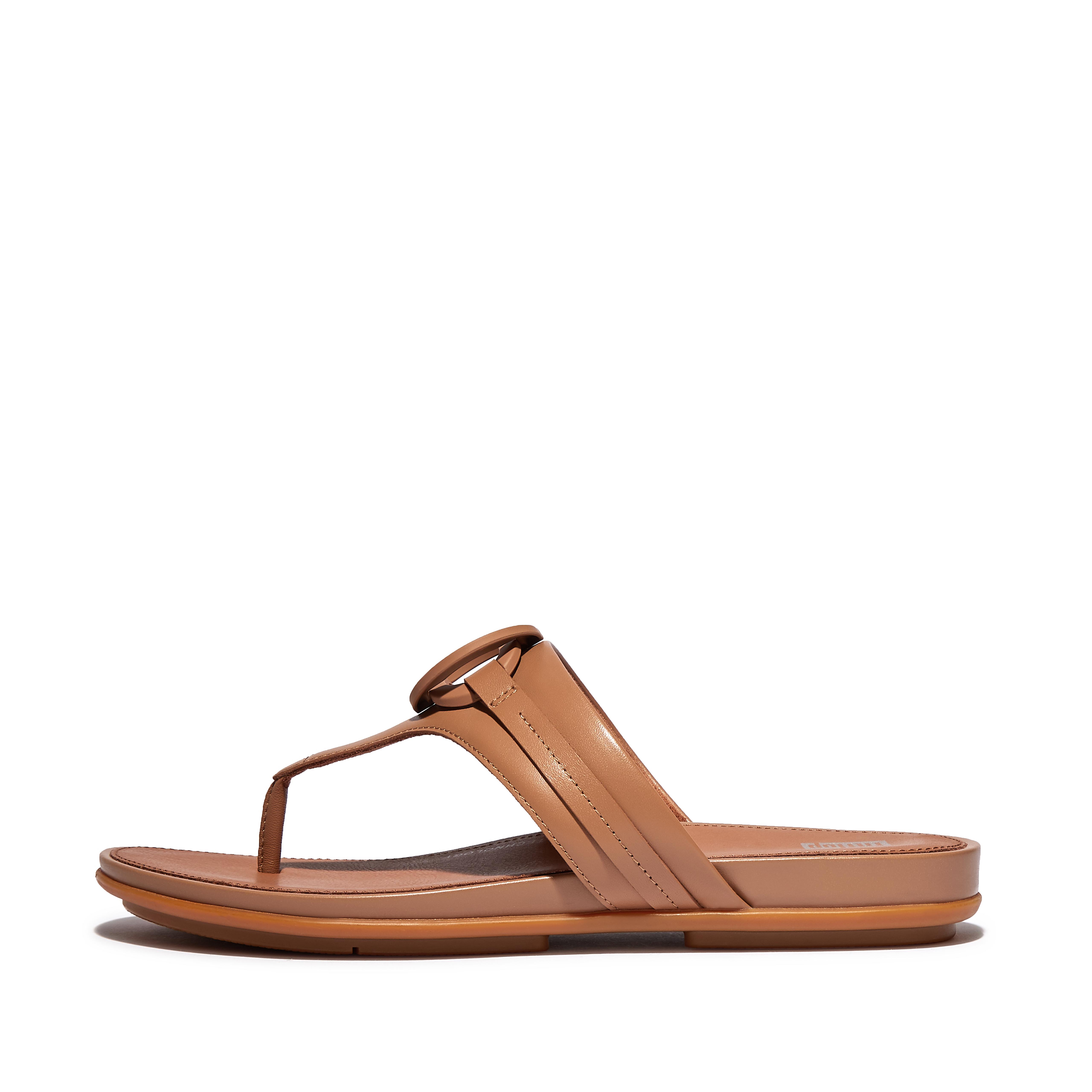 Women's Gracie Leather Toe-Post Sandals | FitFlop UK