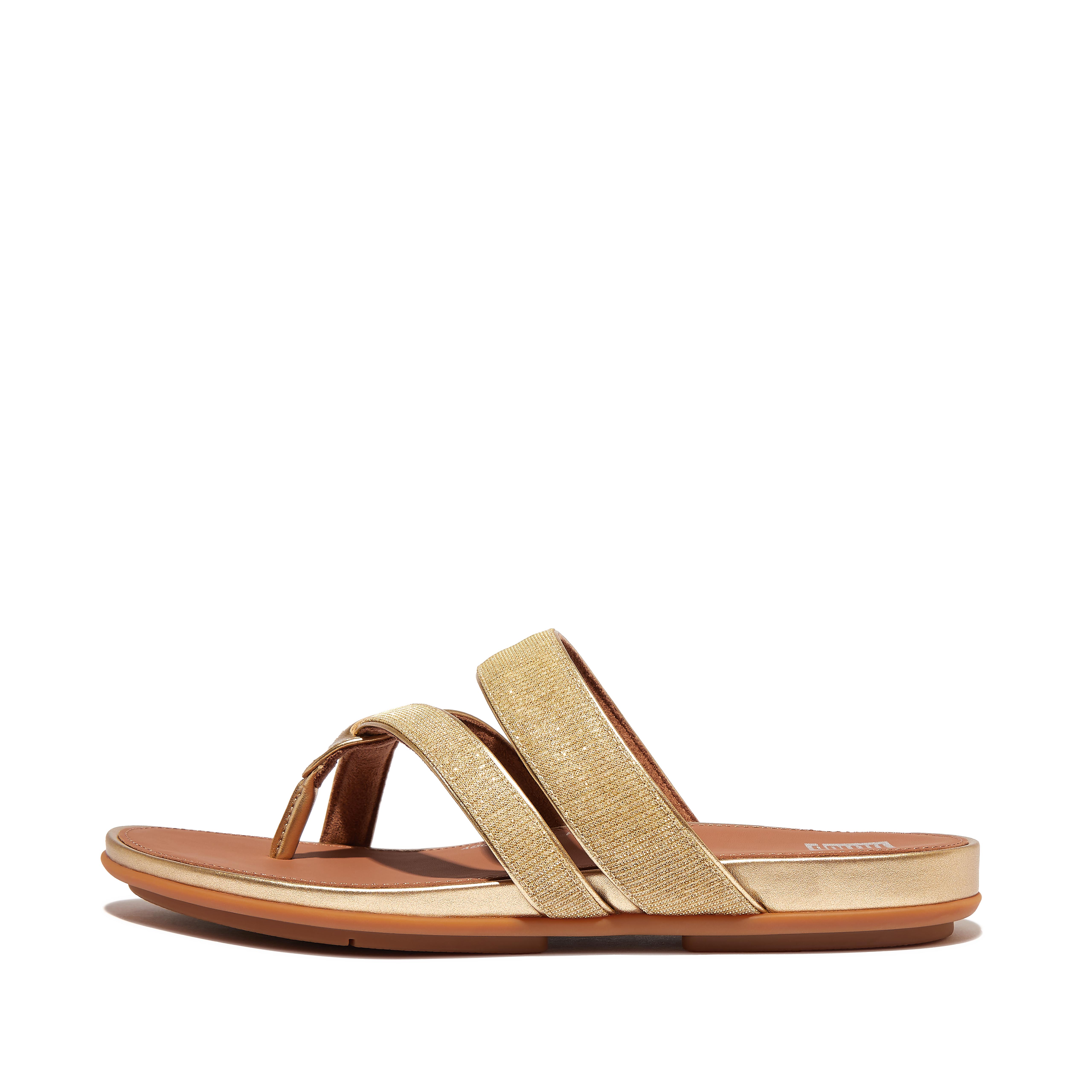 Women GRACIE Shimmerlux Strappy Toe-Post Sandals, Outlet