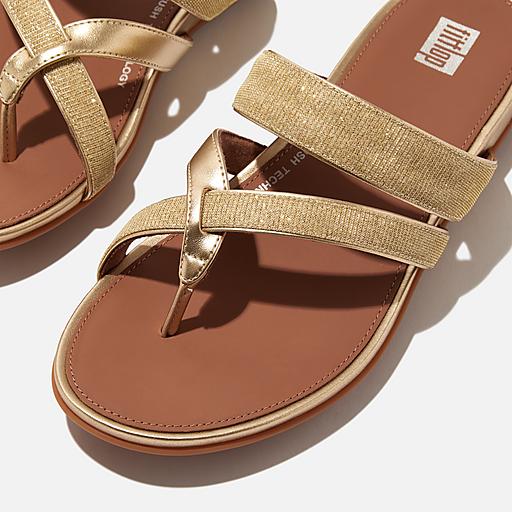 Women's Gracie Shimmerlux Faux-Leather Toe-Posts | Fitflop EU