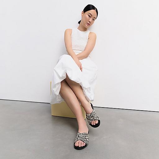 Women's Gracie Faux-Raffia-Polyester Slides | FitFlop EU