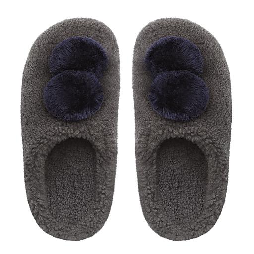 House slippers discount with pom poms