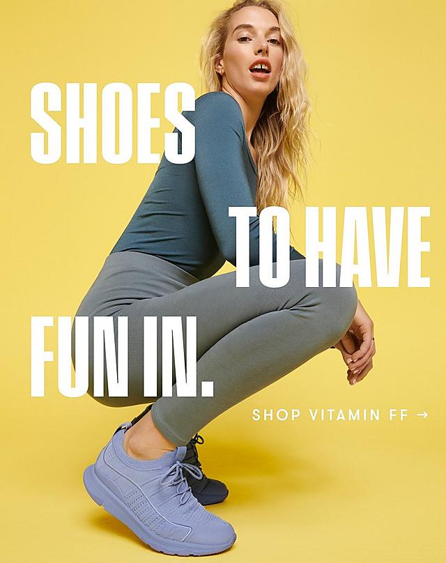 Shoes to have fun in. Biomechanically engineered for exercise and fluid forward movement. Shop Vitamin FF