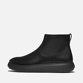 ショートブーツ・ブーティ THREE TO EIGHTY Flat Ankle Boots Black 71Cp74QLO4L._AC_SY675_.jpg