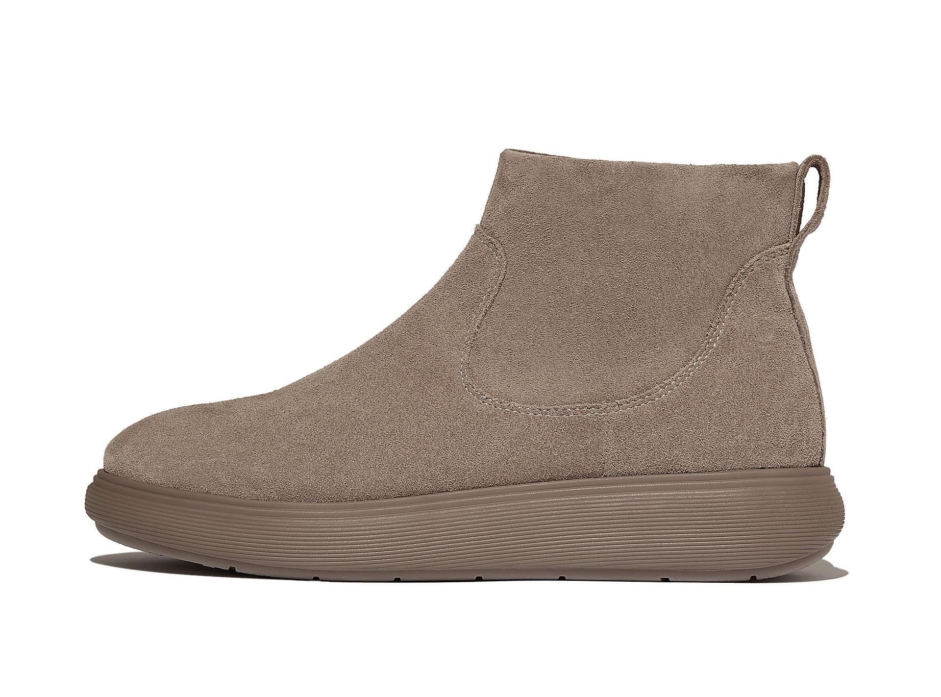 IQ-COMFF Suede Zip Ankle Boots