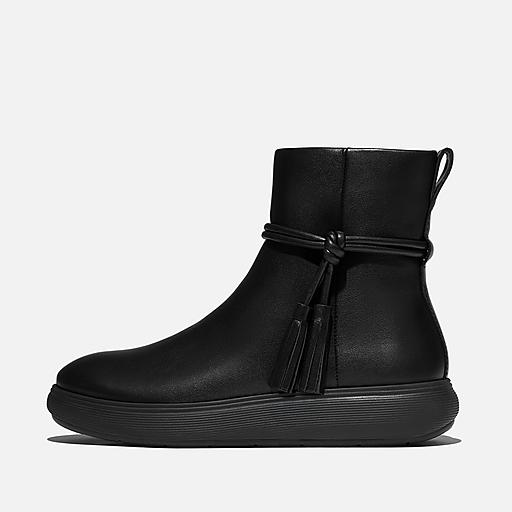 ショートブーツ・ブーティ HOGAN Woman Flat ankle boots Black HXW00N0J090RXQ B999 Women's Boots: shoes with heels