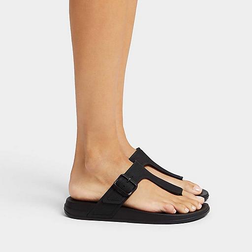 Buckle flip flops on sale