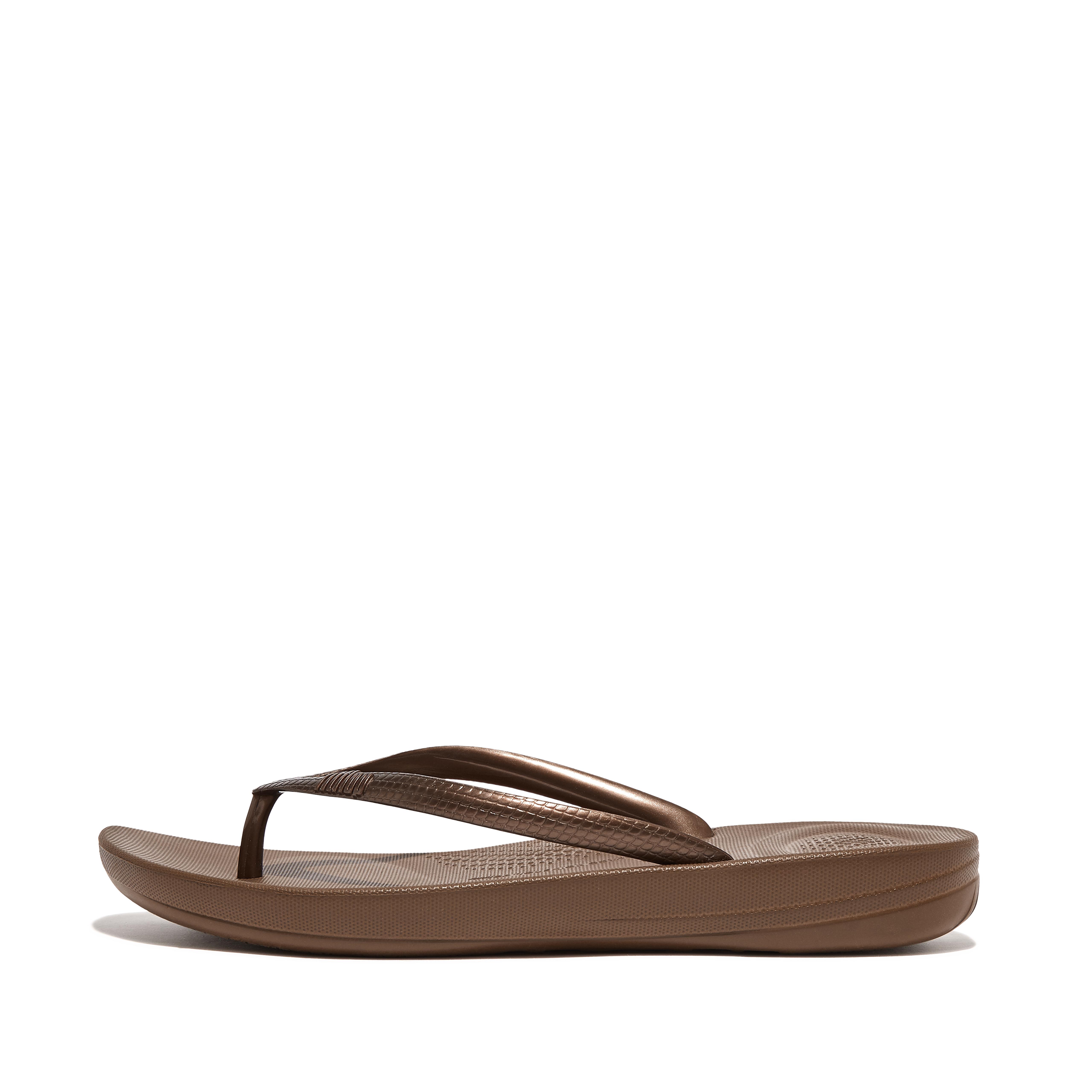 Fitflop Ergonomic Flip-Flops,Bronze