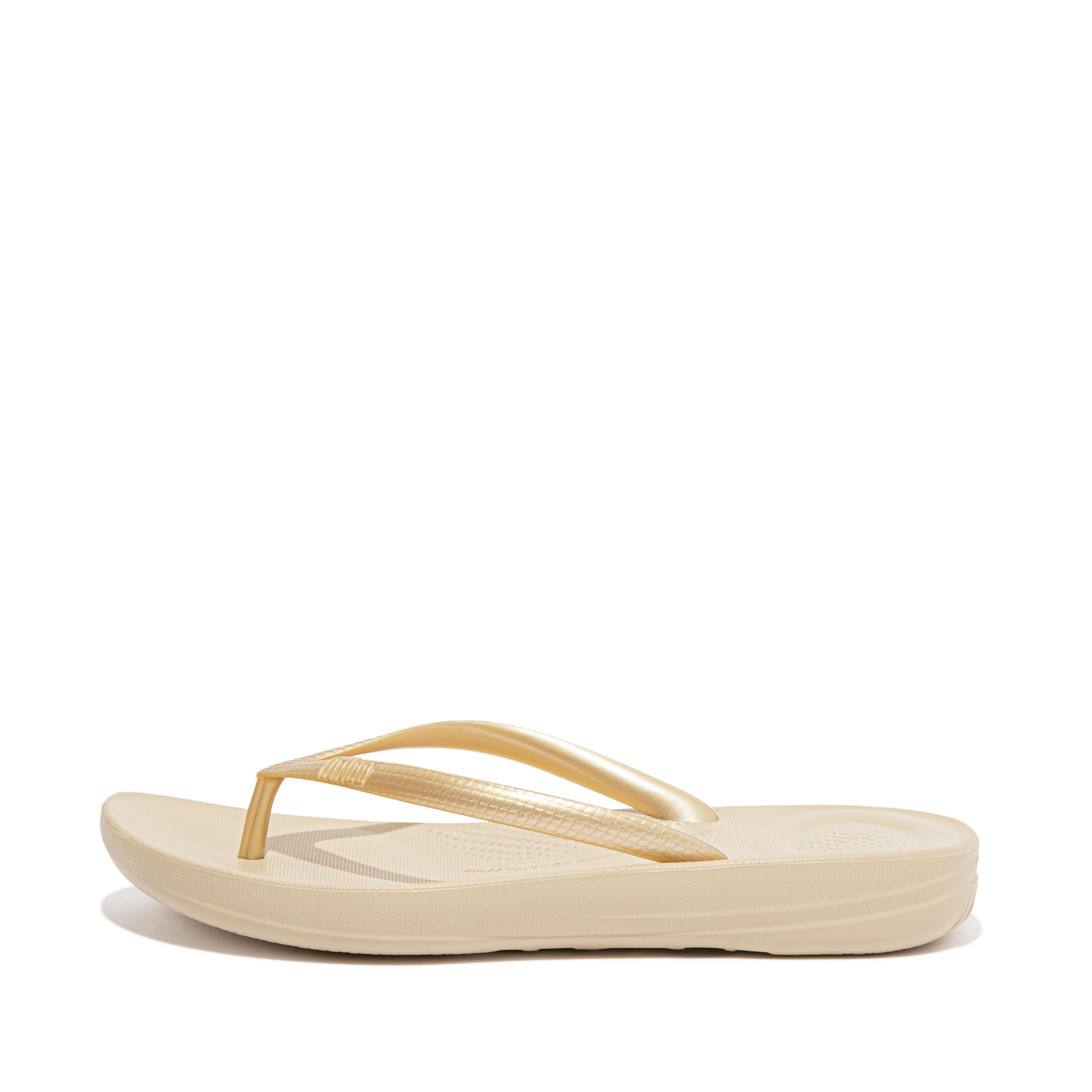 Fitflop Ergonomic Flip-Flops,Gold